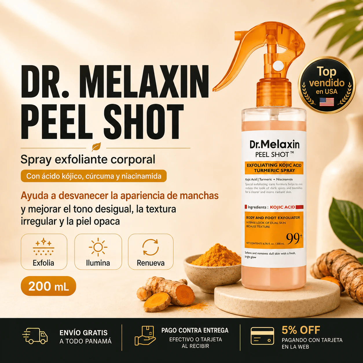 Peel Shot Spray Exfoliante